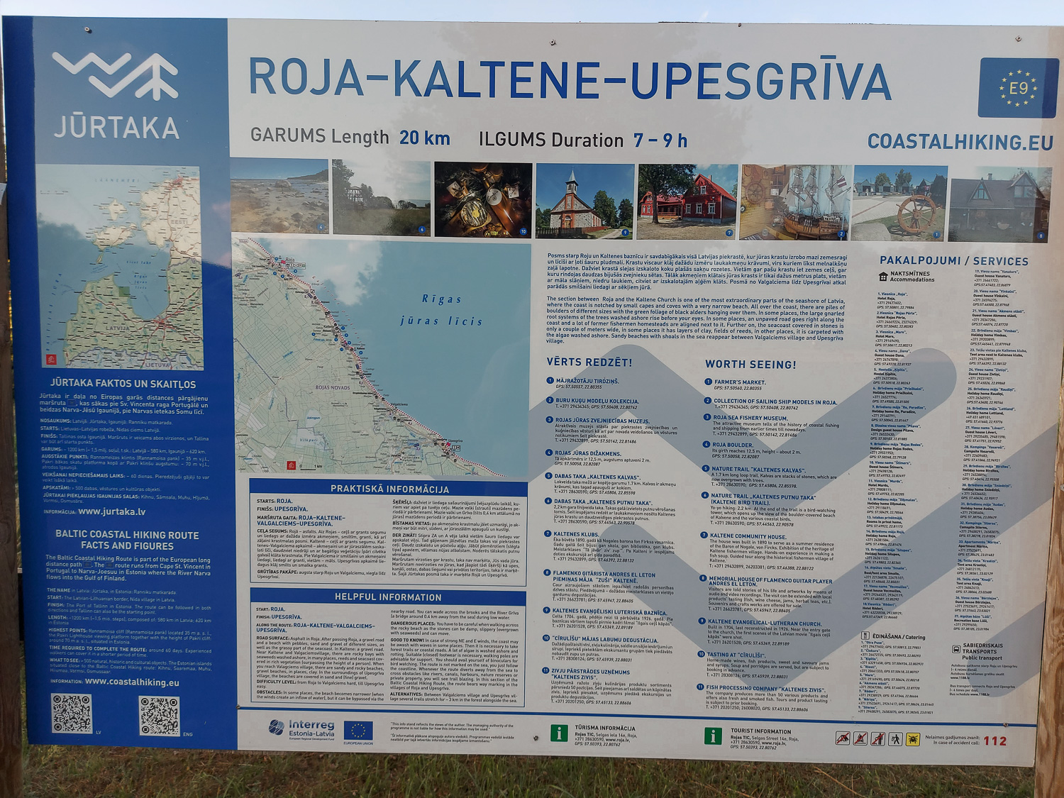 Übersichtskarte Weitwanderweg Baltic Coastal Hiking