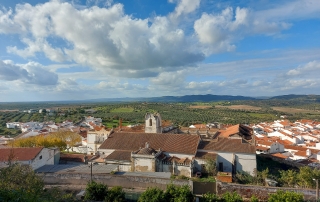 Ausblick von der Burg in Moura auf die Landschaft des Alentejo